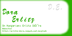 dora erlitz business card